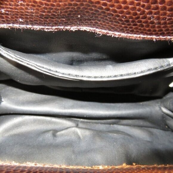 J. TIRAS Metallic Copper Snakeskin Embossed Leather Crossbody Jeweled Clutch bag - Picture 10 of 15